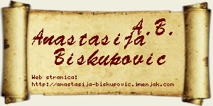 Anastasija Biskupović vizit kartica
